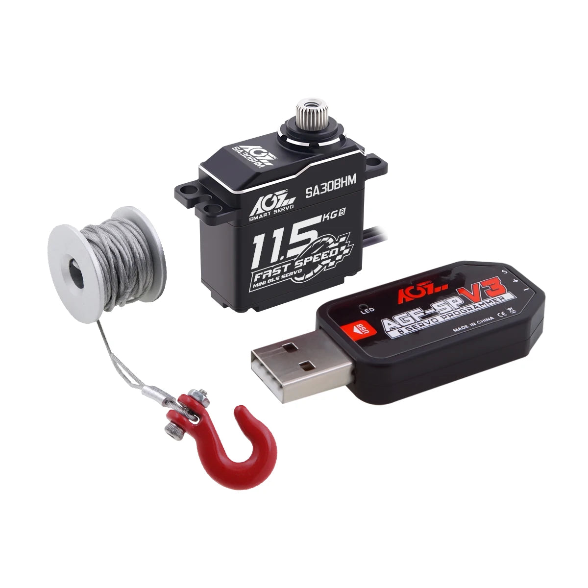 AGFRC SA30BHM - 11.5KG HV High Speed Programmable Motor Brushless Mini Smart Steering RC Servo for 1/12 1/16 RC Car Rock Crawler 13 AGFRC SA30BHM - 11.5KG HV High Speed Programmable Motor Brushless Mini Smart Steering RC Servo for 1/12 1/16 RC Car Rock Crawler — изображение 13