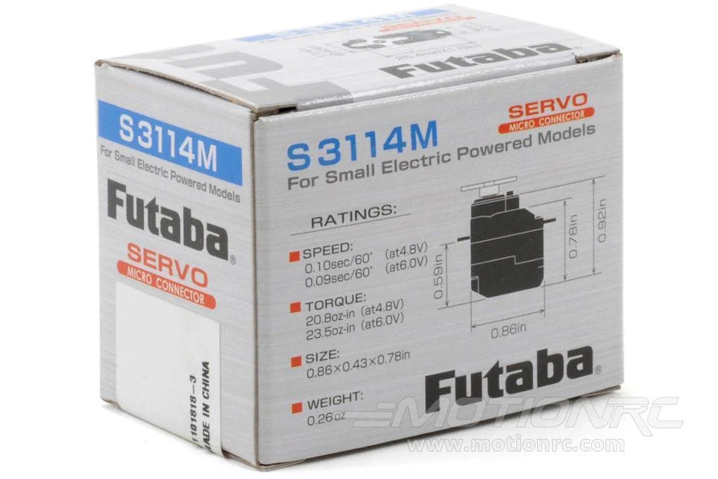 Futaba S3114M High Torque Nylon Gear Sub-Micro Servo with Micro Plug 1.5Kg/cm 1.7Kg/cm 2 Futaba S3114M High Torque Nylon Gear Sub-Micro Servo with Micro Plug 1.5Kg/cm 1.7Kg/cm - Image 2